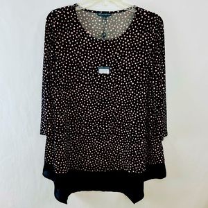 Adrianna Papell Little Hearts Design Top